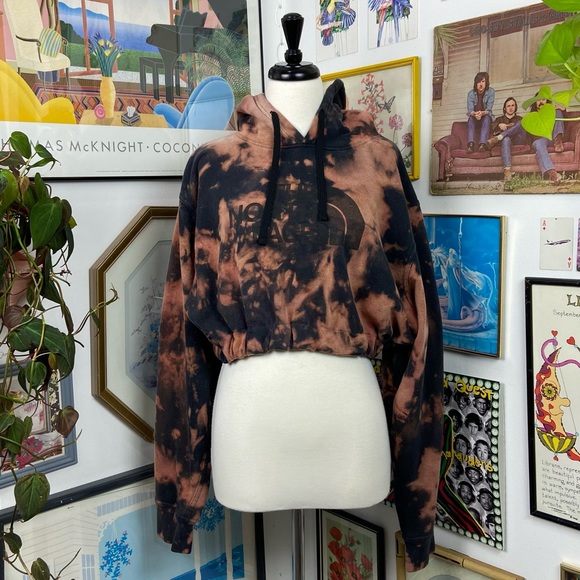 The North Face Tops - North Face Tie Dye Cropped Sweatshirt Hoodie